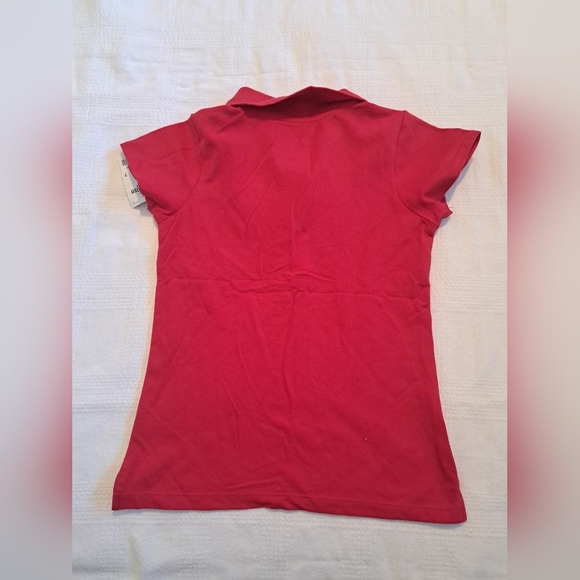 Oshkosh B'Gosh girls size 7 red polo shirt, marks on collar in last picture NEW - Picture 5 of 5